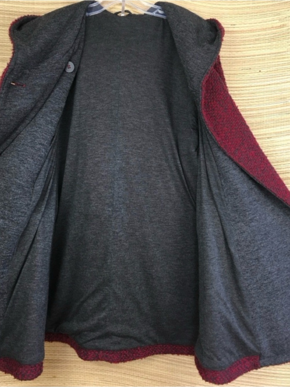 Free People "Satellite Image"
Tweed Wool Blend Hooded Jersey-Lined Coat Size S/P - Picture 11 of 14